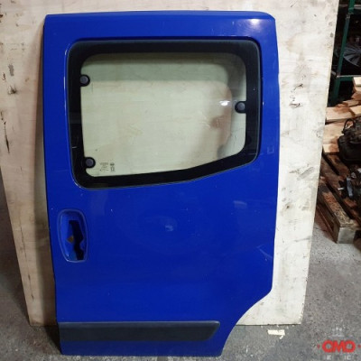 б/у Дверь боковая сдвижная левая из стеклом (синяя) Fiat Fiorino III 2007- 1353059080